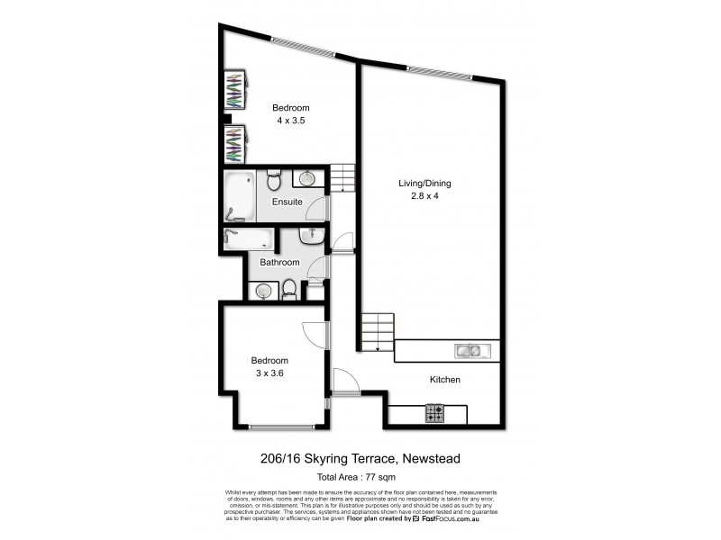 206/8-16 Skyring Terrace, Teneriffe QLD 4005 Floorplan