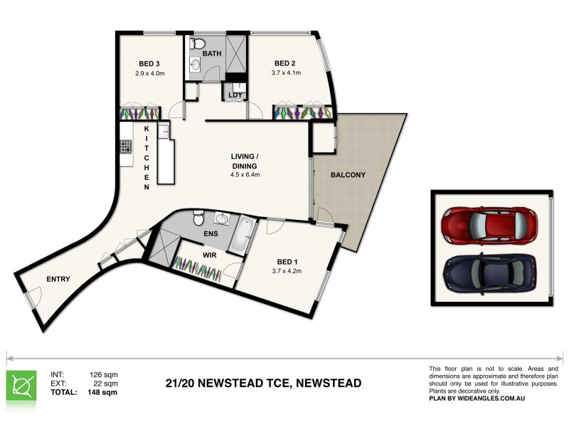 21/20 Newstead Terrace, Newstead QLD 4006 Floorplan