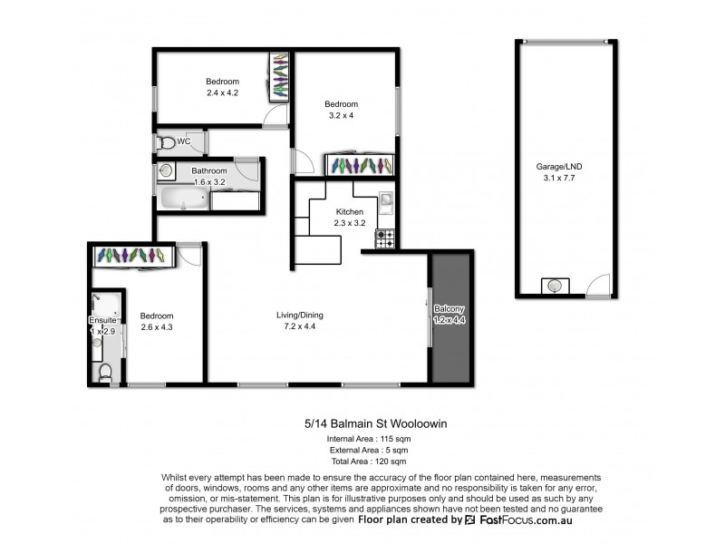 5/14 Balmain Street, Wooloowin QLD 4030 Floorplan