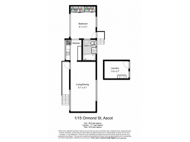 1/15 Ormond Street, Ascot QLD 4007 Floorplan