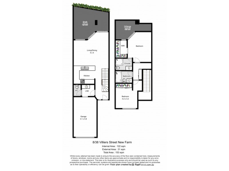 8/38 Villiers Street, New Farm QLD 4005 Floorplan