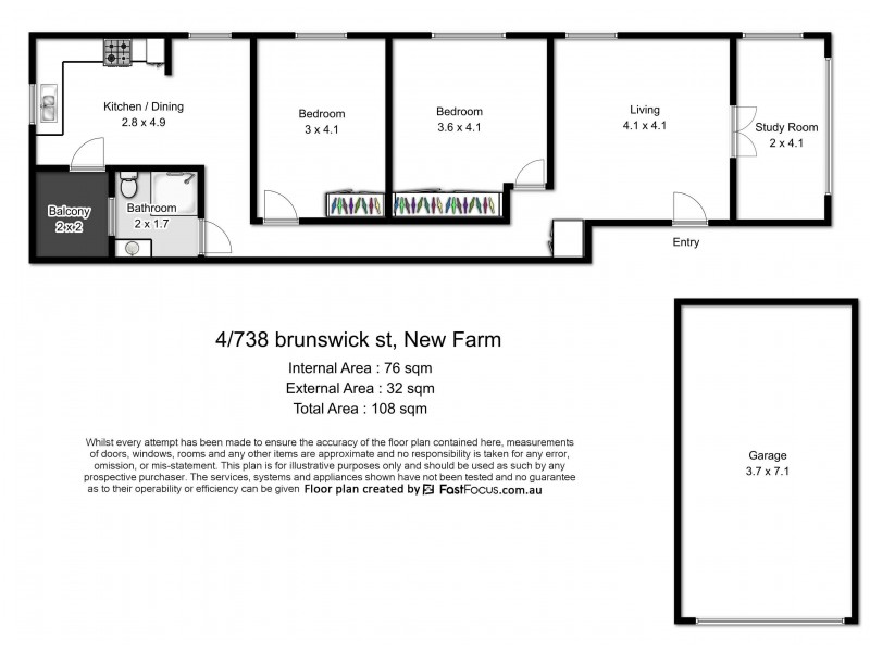 4/738 Brunswick Street, New Farm QLD 4005