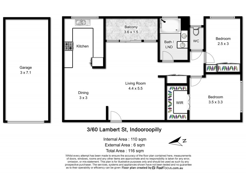 3/60 Lambert Road, Indooroopilly QLD 4068 Floorplan