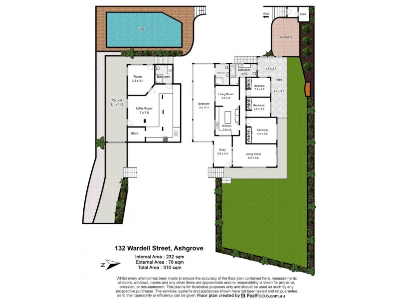 132 WARDELL STREET, Ashgrove QLD 4060 Floorplan