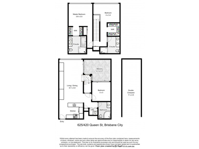 625/420 Queen Street, Brisbane City QLD 4000 Floorplan
