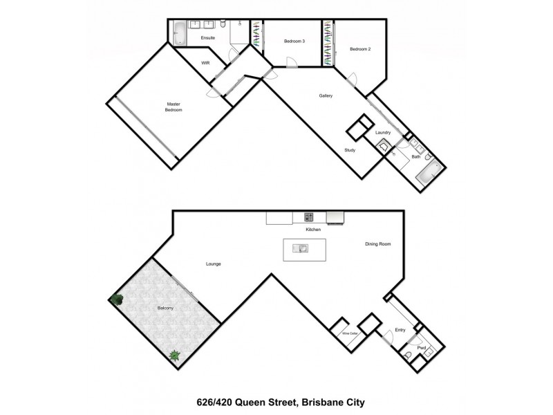 626/420 Queen Street, Brisbane City QLD 4000 Floorplan