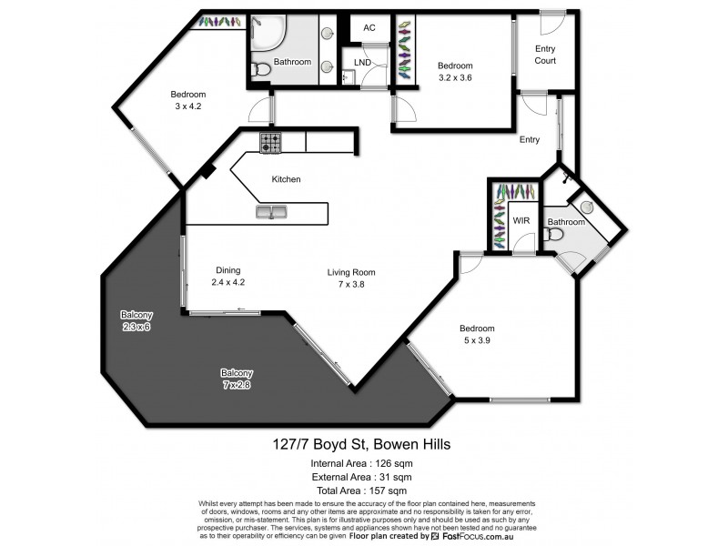 127/7 Boyd Street, Bowen Hills QLD 4006 Floorplan