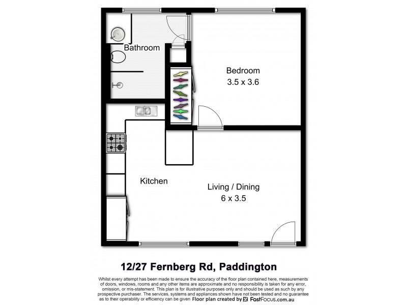 12/27 Fernberg Road, Paddington QLD 4064 Floorplan