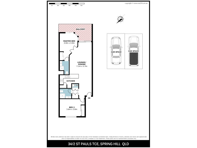 34/2 St Pauls Terrace, Spring Hill QLD 4000 Floorplan