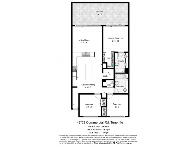 47/53 Commercial Road, Teneriffe QLD 4005 Floorplan