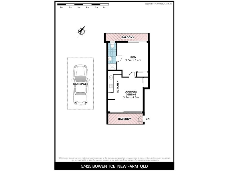 5/425 Bowen Terrace, New Farm QLD 4005 Floorplan