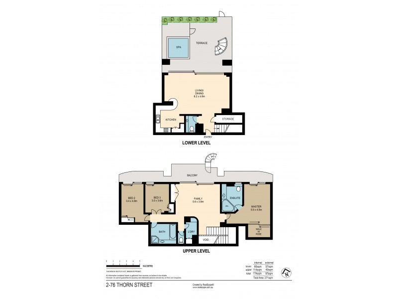2/76 Thorn Street, Kangaroo Point QLD 4169 Floorplan