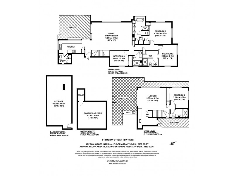 4/18 Moray Street, New Farm QLD 4005 Floorplan