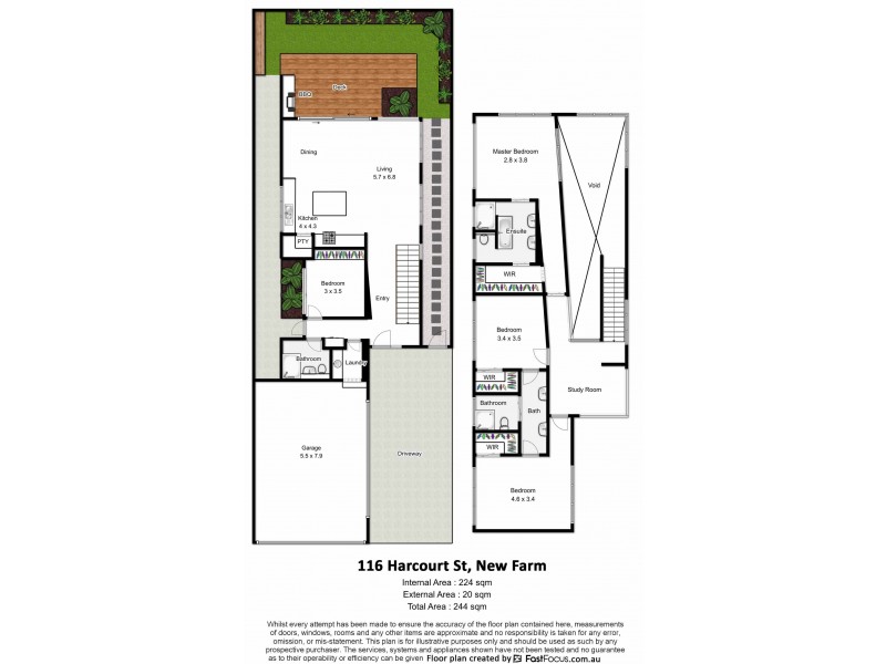 116 Harcourt Street, New Farm QLD 4005 Floorplan