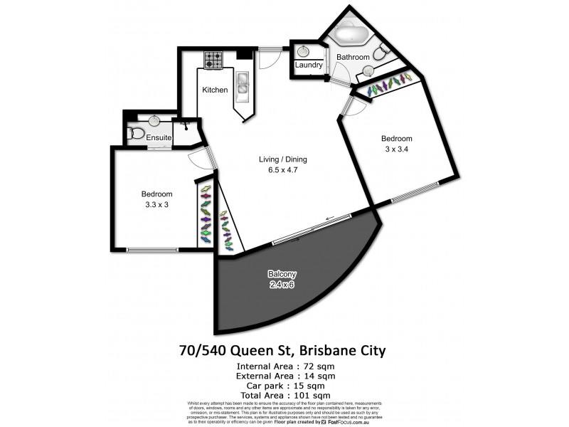70/540 Queen Street, Brisbane City QLD 4000 Floorplan