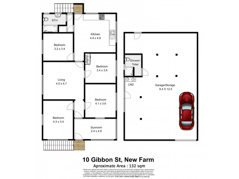 10 Gibbon Street, New Farm QLD 4005 Floorplan