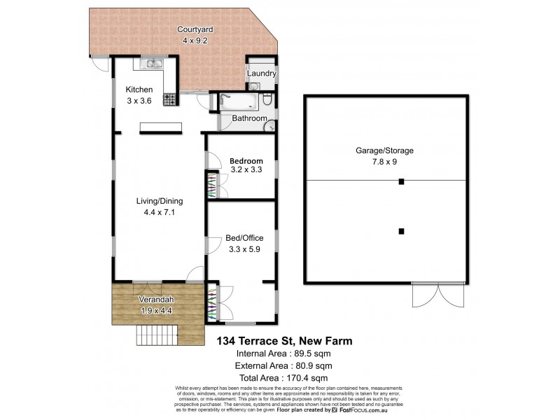 134 Terrace Street, New Farm QLD 4005 Floorplan