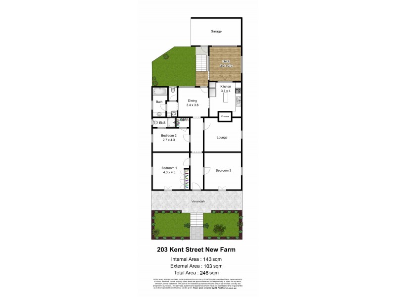 203 Kent Street, New Farm QLD 4005 Floorplan