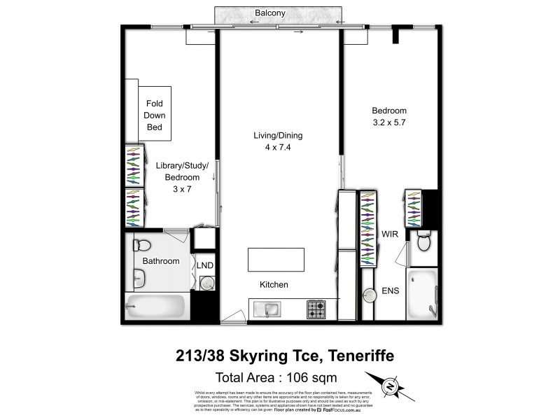 213/38 Skyring Terrace, Teneriffe QLD 4005 Floorplan