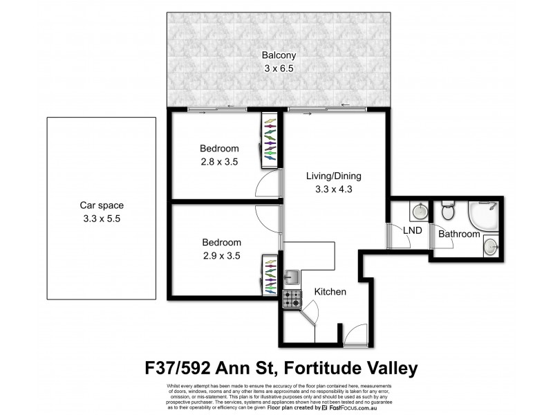 F37/ 592 Ann Street, Fortitude Valley QLD 4006 Floorplan