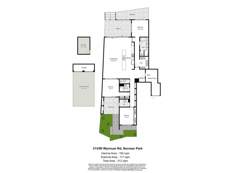 313/90 Wynnum Road, Norman Park QLD 4170 Floorplan