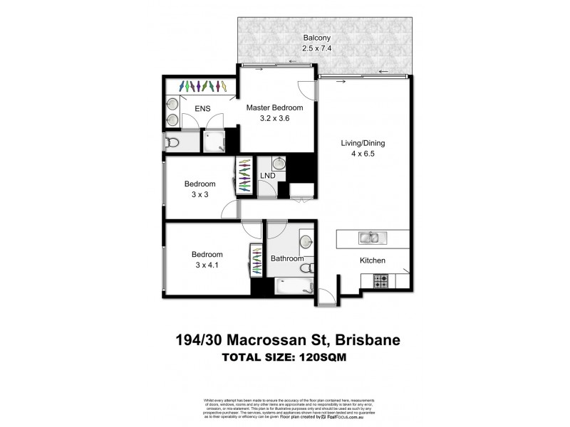 194/30 Macrossan St, Brisbane City QLD 4000 Floorplan