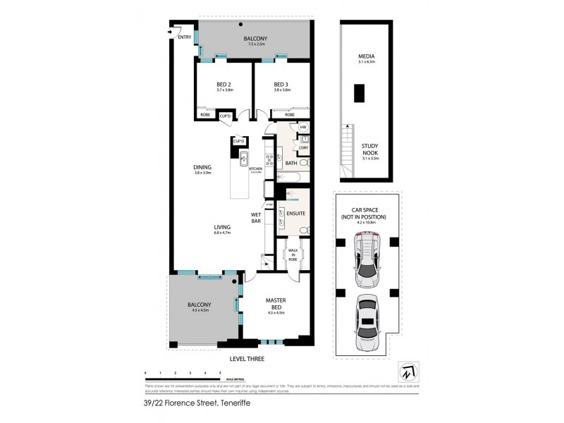 39/22 Florence Street, Teneriffe QLD 4005 Floorplan