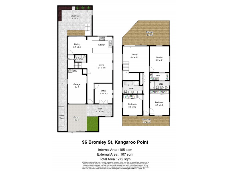 96 Bromley Street, Kangaroo Point QLD 4169 Floorplan