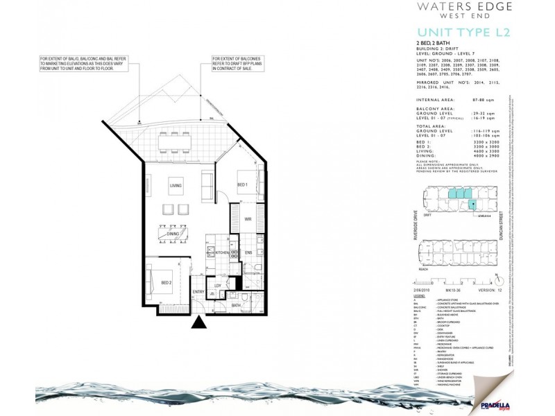 2507/45 Duncan Street, West End QLD 4101 Floorplan