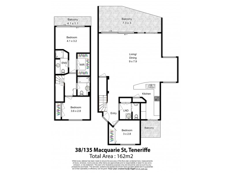 38/135 Macquarie Street, Teneriffe QLD 4005 Floorplan
