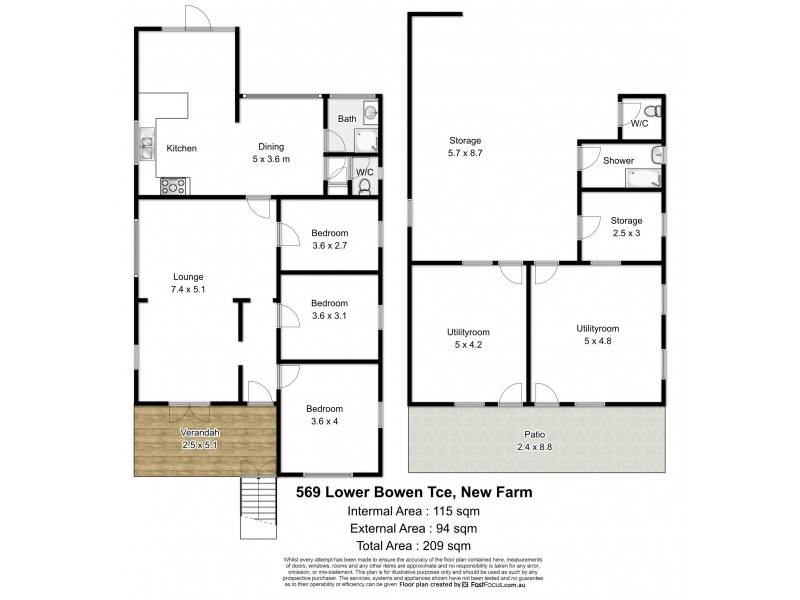 569 Lower Bowen Terrace, New Farm QLD 4005 Floorplan