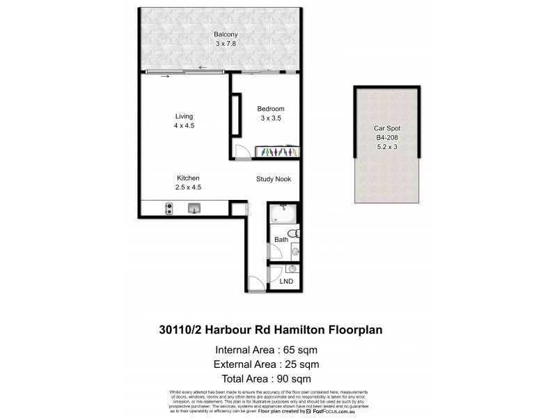 30110/2 Harbour Road, Hamilton QLD 4007 Floorplan