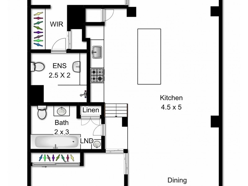311/88 Macquarie Street, Teneriffe QLD 4005 Floorplan