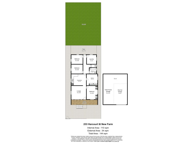 233 Harcourt Street, New Farm QLD 4005 Floorplan
