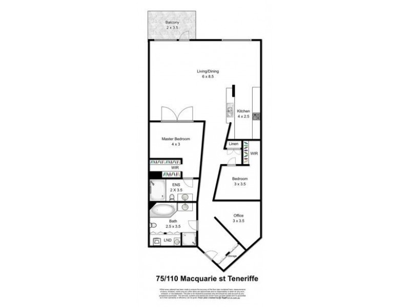 75/110 Macquarie Street, Teneriffe QLD 4005 Floorplan