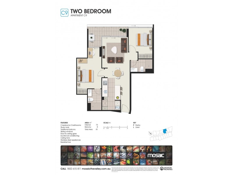 1214/8 Church Street, Fortitude Valley QLD 4006 Floorplan