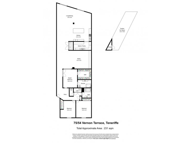 75/54 Vernon Terrace, Teneriffe QLD 4005 Floorplan