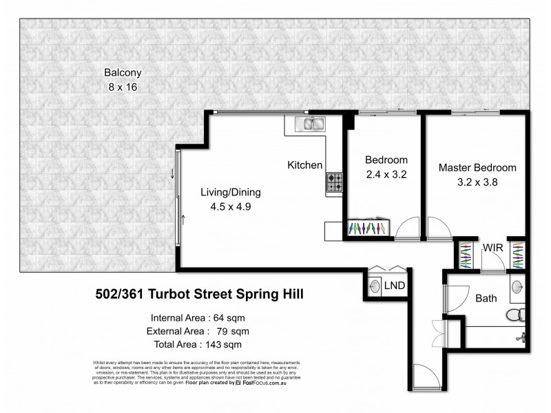 502/361 Turbot Street, Spring Hill QLD 4000 Floorplan