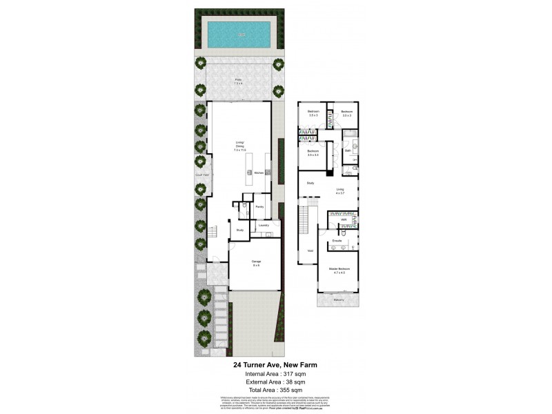 24 Turner Avenue, New Farm QLD 4005 Floorplan