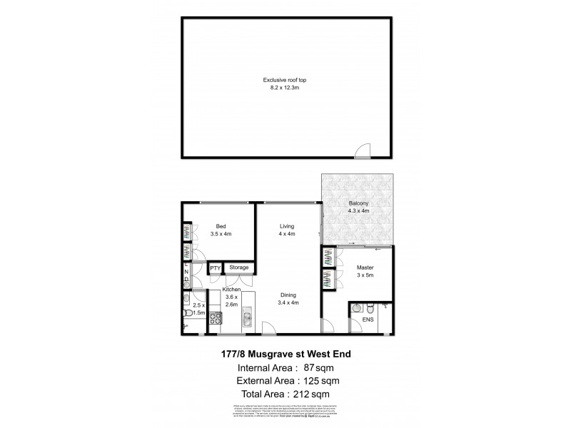 177/8 Musgrave Street, West End QLD 4101 Floorplan