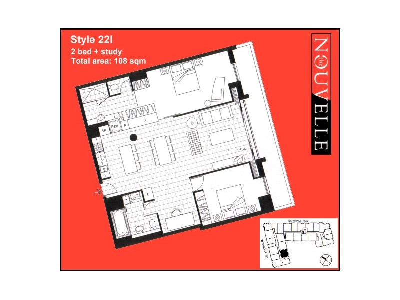 110/38 Skyring Terrace, Teneriffe QLD 4005 Floorplan