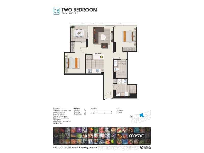 1215/8 Church Street, Fortitude Valley QLD 4006 Floorplan