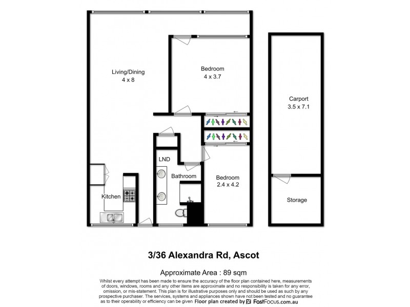3/36 Alexandra Road, Ascot QLD 4007 Floorplan