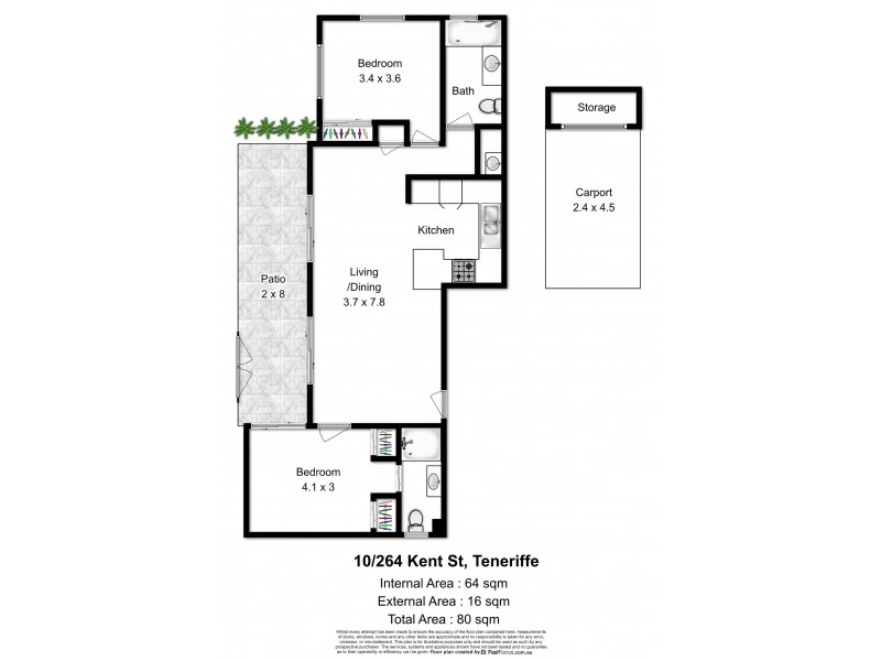 10/264 Kent Street, Teneriffe QLD 4005 Floorplan