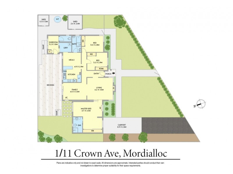 1/11 Crown Avenue, Mordialloc VIC 3195 Floorplan