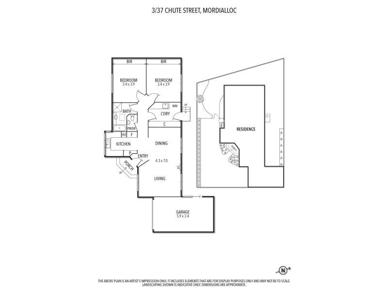 3/37 Chute Street, Mordialloc VIC 3195 Floorplan