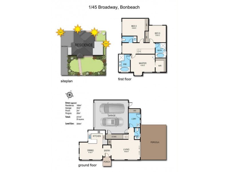 1/45 Broadway, Bonbeach VIC 3196 Floorplan