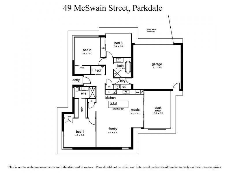 49 McSwain Street, Parkdale VIC 3195 Floorplan