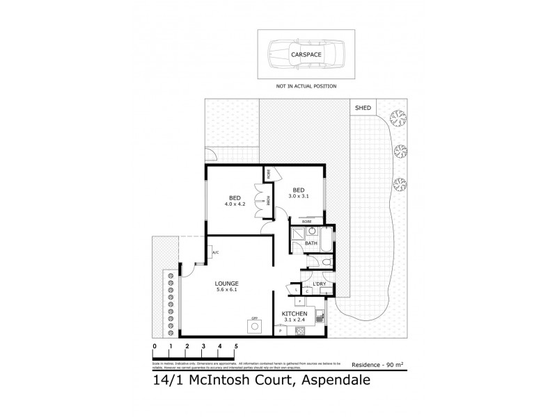 14/1 McIntosh Court, Aspendale Gardens VIC 3195 Floorplan