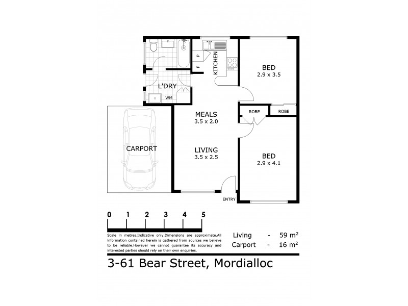 3/61 Bear street, Mordialloc VIC 3195 Floorplan